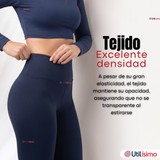 Calza Polar Con Chiporro Térmica Mujer Elásticada Navy Blue