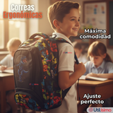 Mochila Escolar Kit Con Estuche y Lonchera 43cm Tela Oxford Dino Niño