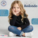 Polera Camiseta Polar Primera Capa Cuello Redondo Manga Larga Colores Surtido Niña