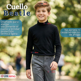 Pack 3 Poleras Camisetas Polar Negras Primera Capa Beatle Manga Larga Niño
