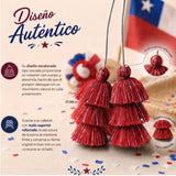Pack 2 Tulmas Peinado Accesorio Sambo Caporal Rojo Baile Típico