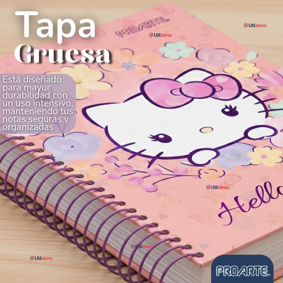 Cuaderno Universitario Hello Kitty 150 Hojas Tapa Gruesa Proarte Diseño Surtido
