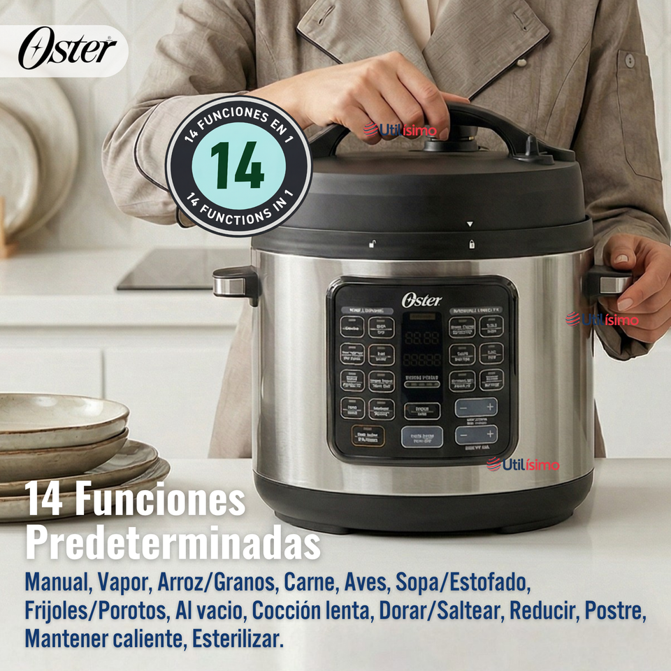 Multiolla turbo Oster®, 5.7 litros de capacidad DiamondForce CKSTPCECT57DF 1400W