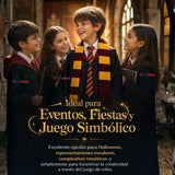 Disfraz Harry Potter Con Capa + Bufanda + Corbata + Varita Gryffindor Niño y Niña