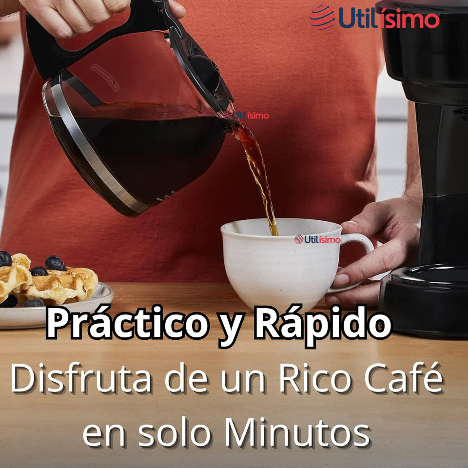 Cafetera Eléctrica 6 Tazas 600W de Potencia Con Filtro Reutilizable