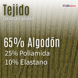 Pack 3 Pares Calcetines Táctico Militar Verde 65% Algodón Transpirables