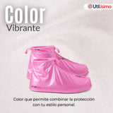 Fundas Cubre Calzado Impermeables Aislante Lluvia Rosado 1 Par