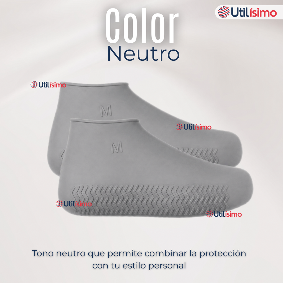 Fundas Cubre Zapatos Gris Impermeable Surtidas Silicona Antideslizante