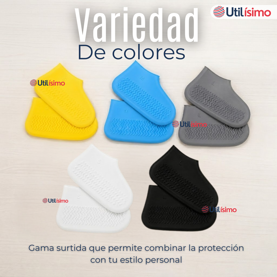 Fundas Cubre Zapatos Hombre Impermeable Surtidas Silicona Antideslizante 1 Par