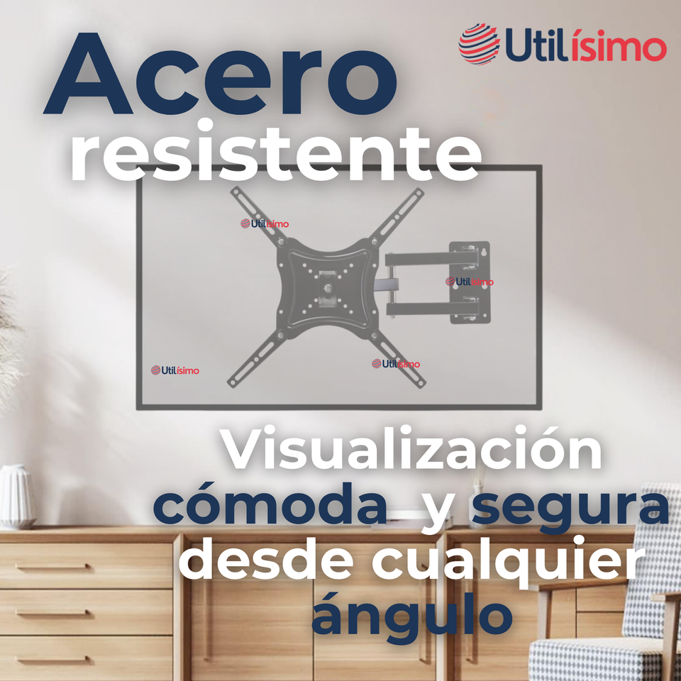 Soporte TV Pared Con Brazo 50Kg 14 a 55 Pulgadas 14 15 17 19 22 24 27 32 39 40 42 43 49 50 55