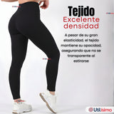 Calza Lola Polar Térmica Sin Costura Tiro Alto Elasticada Negra