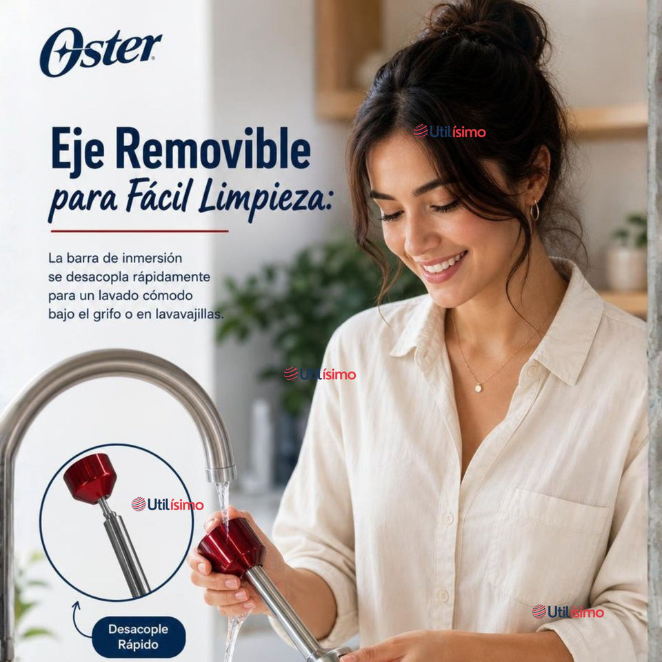 Batidora de inmersión Oster® con cuchilla Quad FPSTHB5102R