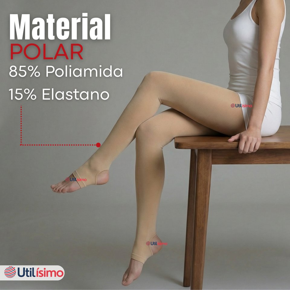 Pack 3 Calzas Pantys Con Polar Térmica Mujer Beige Chiporro