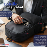 Mochila Multifuncional Ejecutiva Escolar Viaje Cabina Impermeable Resistente Notebook 46cm Negro 23L