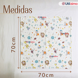 Manta Muselina 70x 70 CM Bebé Niño Multiuso 100% Algodón Colores Surtidos