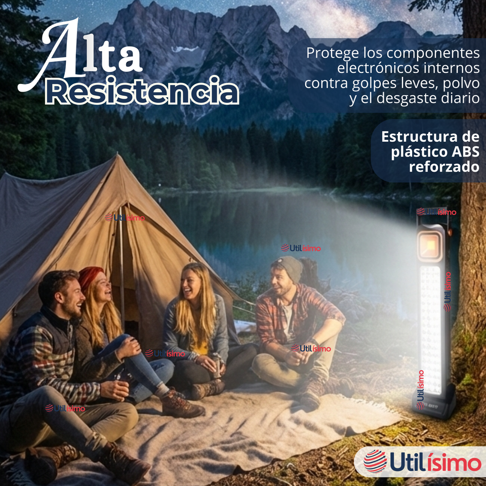 Lampara Luz De Emergencia Focos 48 Led Carga Híbrida Solar USB 30W