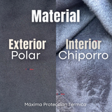 Calza Polar Con Chiporro Palazzo Mujer Elasticada Térmica Negra