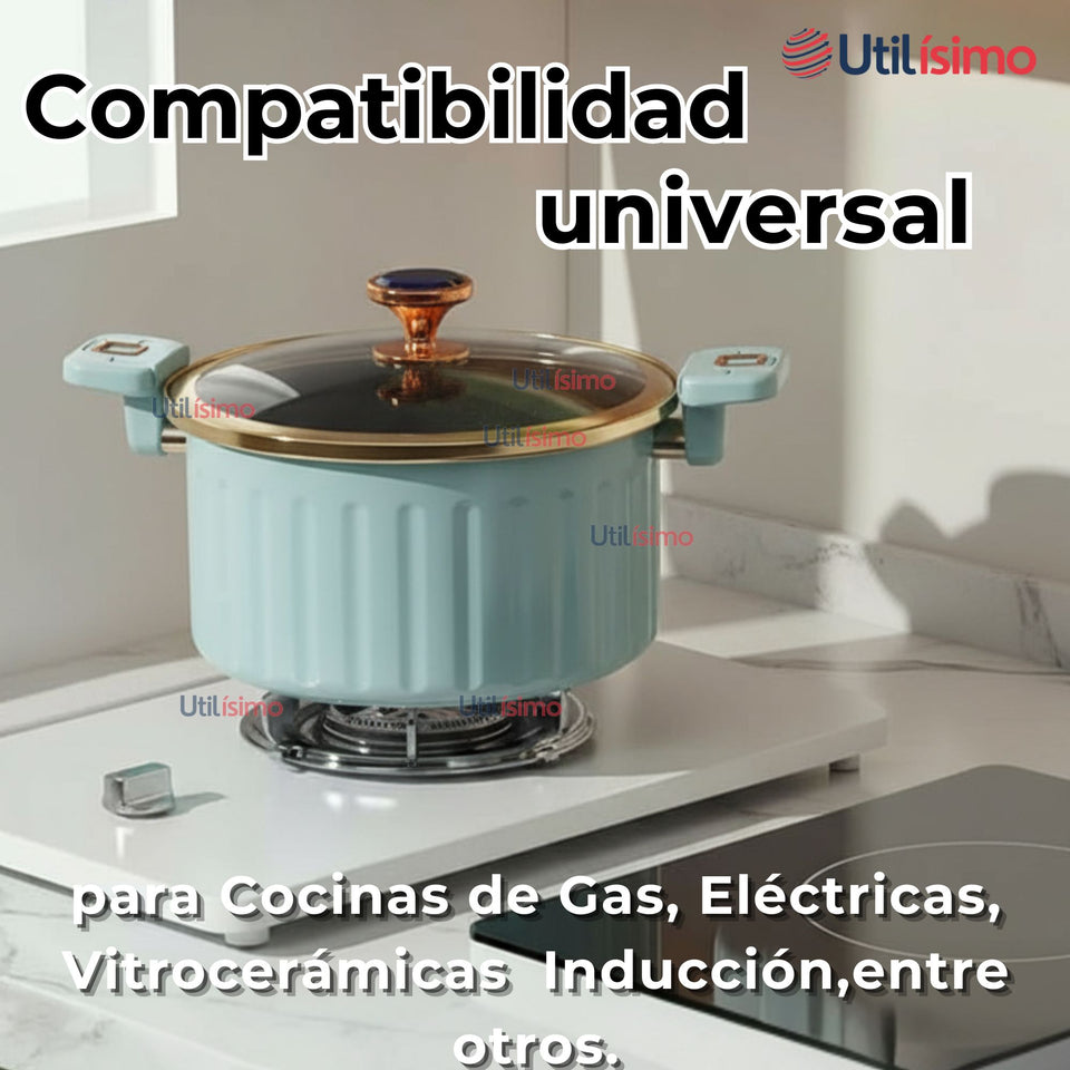 Olla de Micro Presión Esmalte Antiadherente Capacidad 10 Litros Color Azul