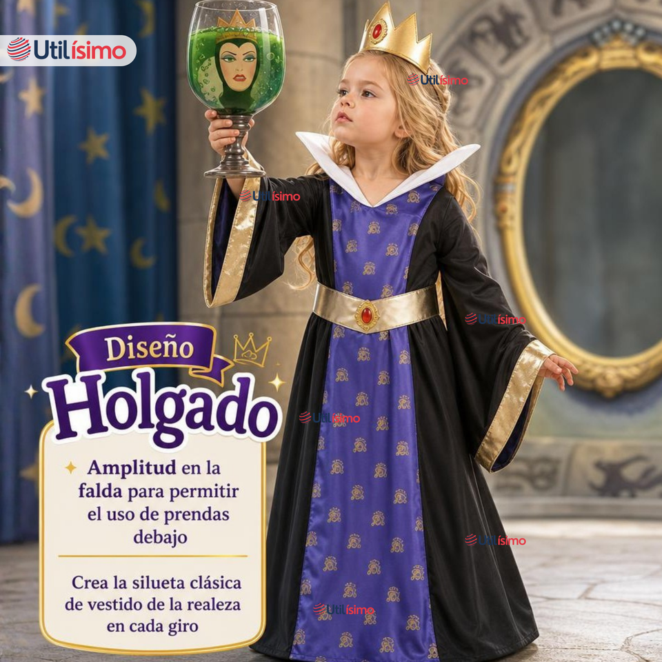 Disfraz Reina Grimhilde Malvada Blancanieves Cosplay Niña