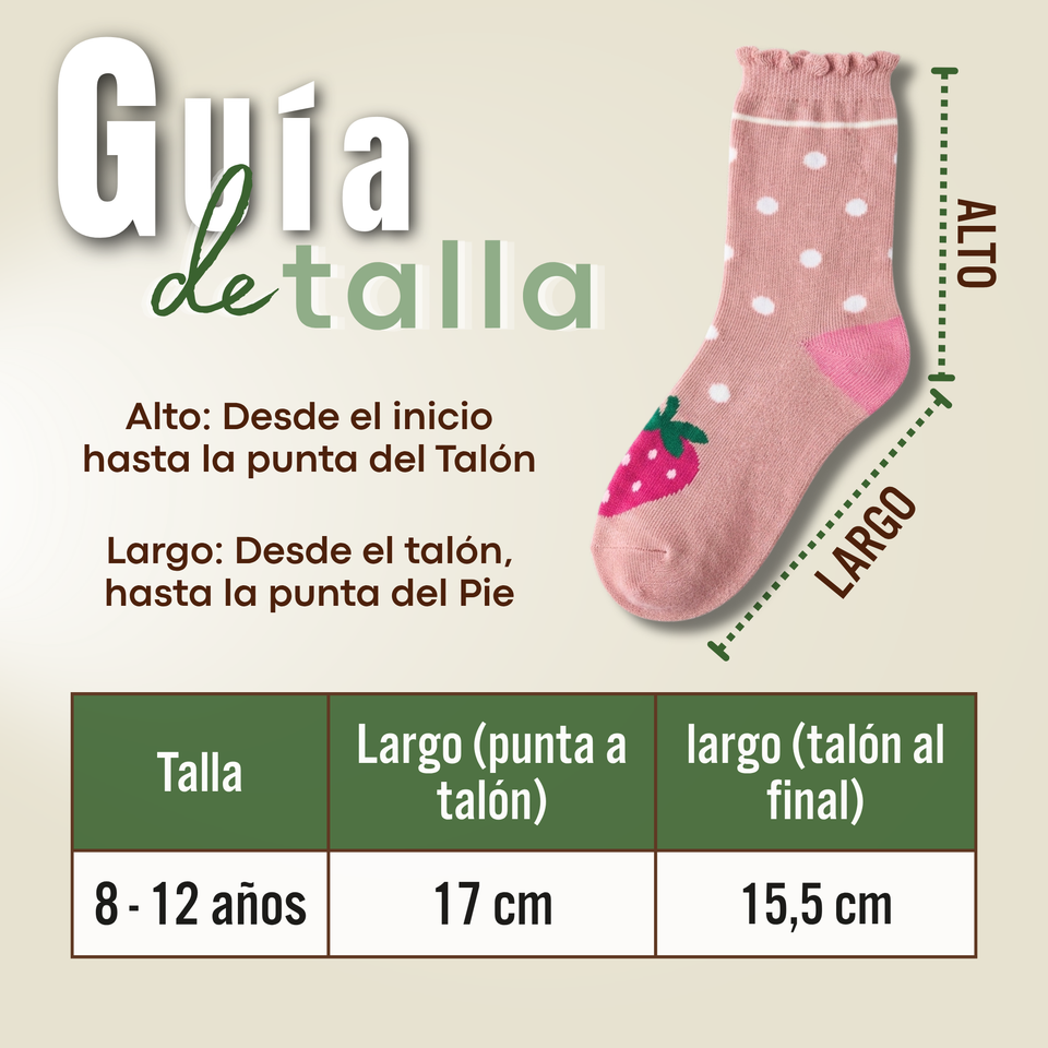 Pack 2 Pares De Calcetines Algodón Invierno Diseño Fritilla Surtido Niña 9-12