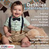 Conjunto de Vestir con Tirantes Camisa Pantalón Corto Algodón Niño
