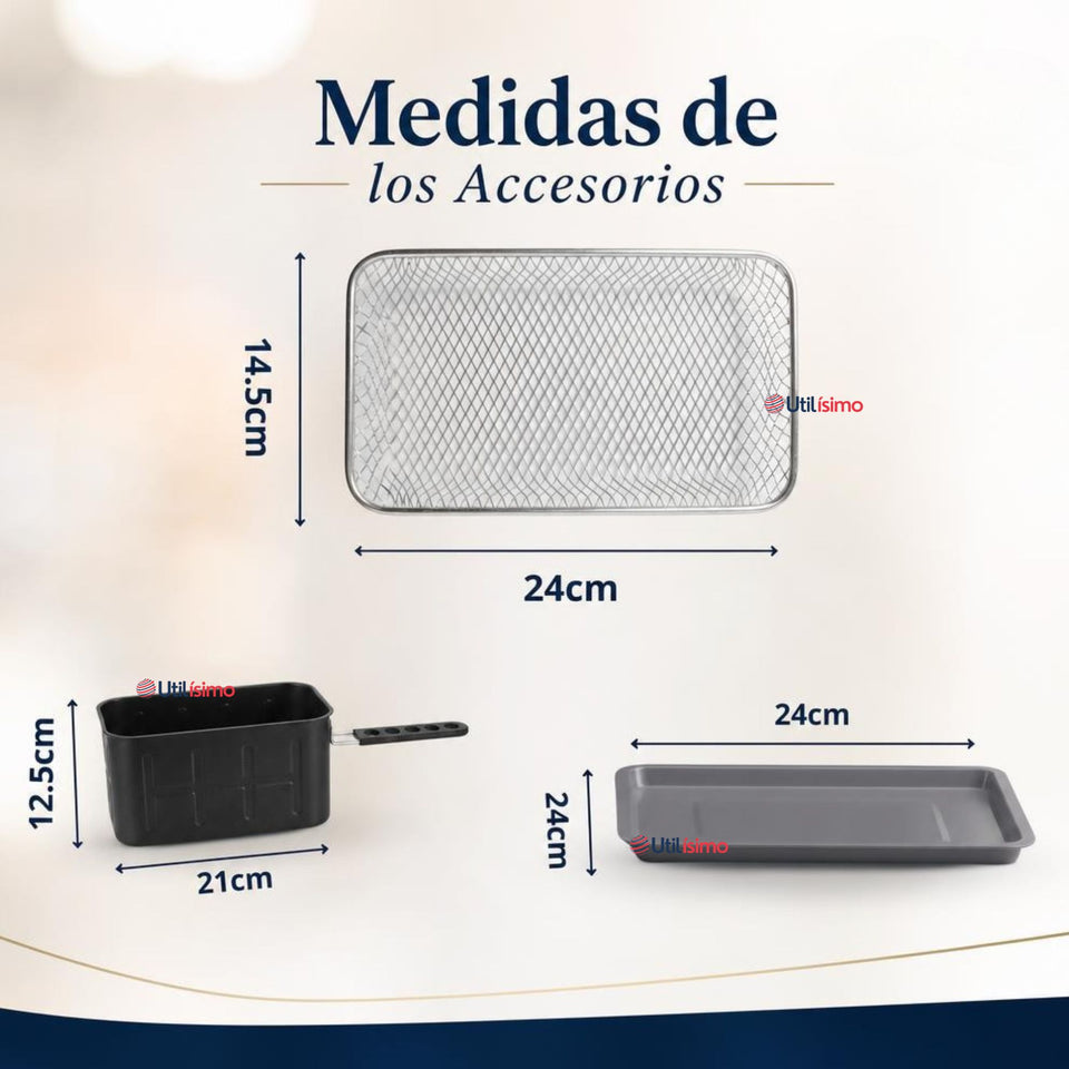 Freidora de aire Oster®, Dual Flex, 11 L de capacidad, negro, CKSTAF11MCDDF