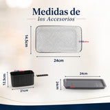 Freidora de aire Oster®, Dual Flex, 11 L de capacidad, negro, CKSTAF11MCDDF