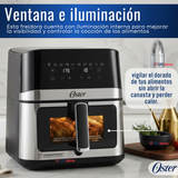 Freidora de aire digital Oster®, con recubrimiento Oster® DiamondForce, 7.5L de capacidad, CKSTAF75WDSSDF 1600W