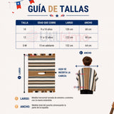 Pack 3 Ponchos Mantas Mapuche Con Trarilonco Juvenil Fiestas Patrias