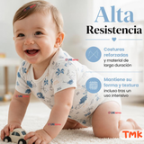 Pack 5 Bodys Manga Corta %100 Algodón Tedmimak Niño Blue Jungle