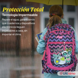 Mochila Escolar Bolso Con Estuche + Lonchera 45Cm Tela Oxford Niña Kitty Love