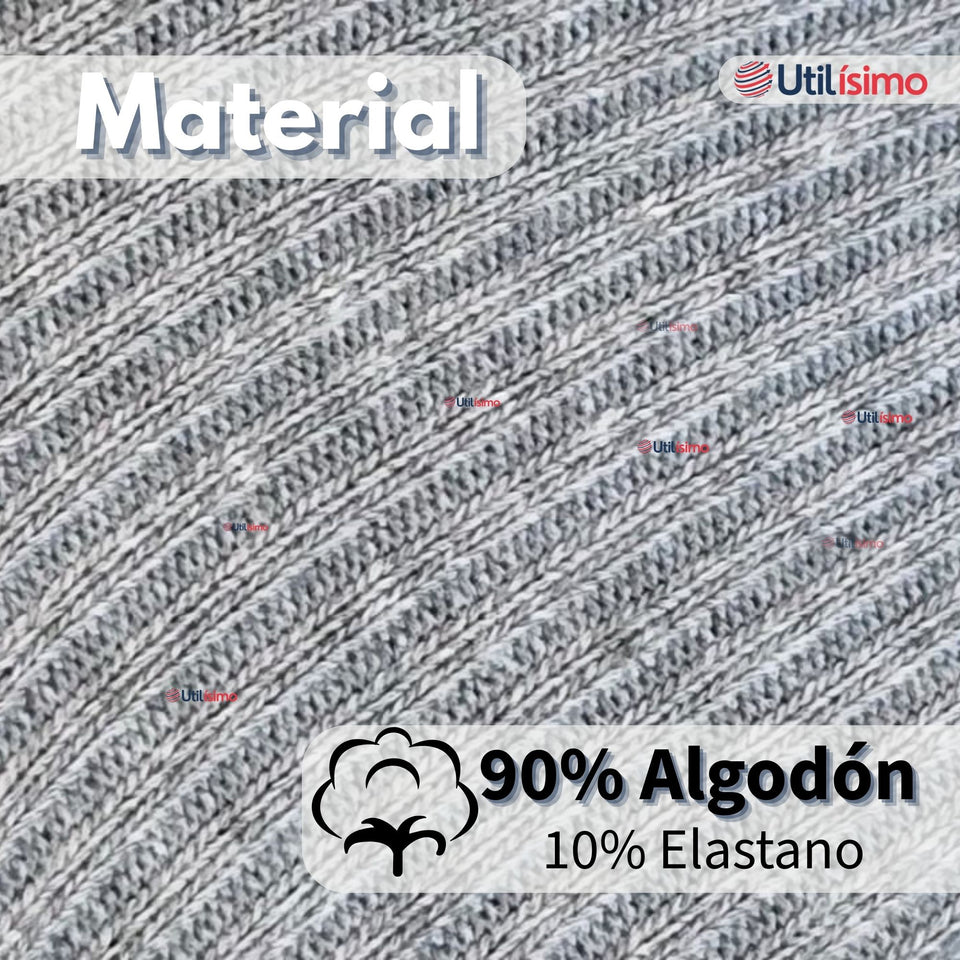 Pack 6 Calcetínes Escolares Corto Algodón Gris Niño y Niña