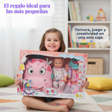 Muñeca Bebe Juguete Con Set Para Baño Con Accesorios