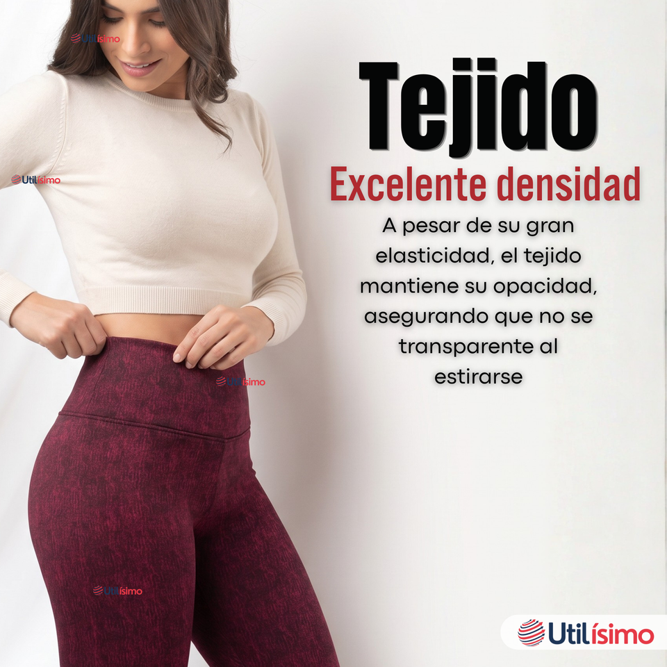 Calza Polar Con Chiporro Térmica Mujer Elásticada Burdeo Jeans