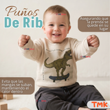 Conjunto Buzo Polerón 2 Piezas Bebé Niño Dino Street