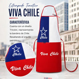Pack 3 Delantales Pechera Viva Chile Bandera Chile Fiestas Patrias (Copia)