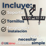 Soporte TV Pared Ajustable 35Kg 26 a 55 Pulgadas 26 27 28 29 30 32 37 39 40 42 43 46 47 48 49 50 55