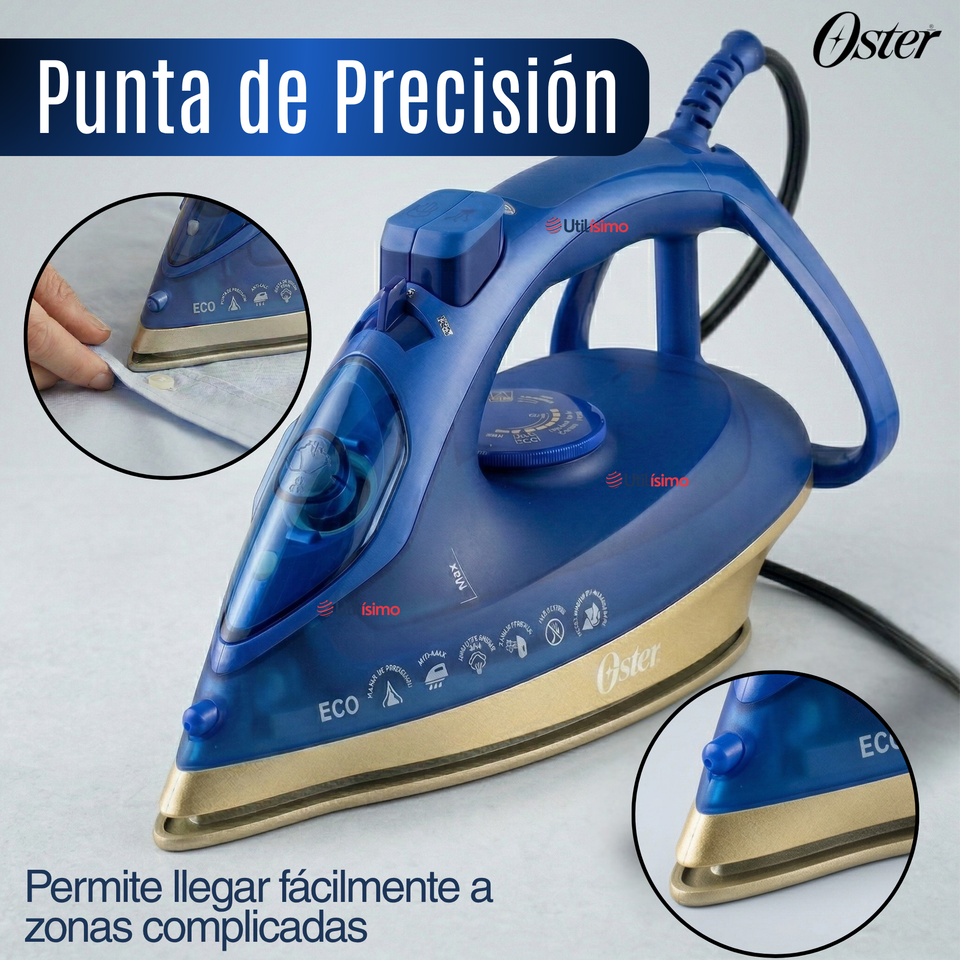 Plancha de vapor Oster®, AeroGlide Max S7800, azul claro, GCSTAC7801-052  Apagado Automático