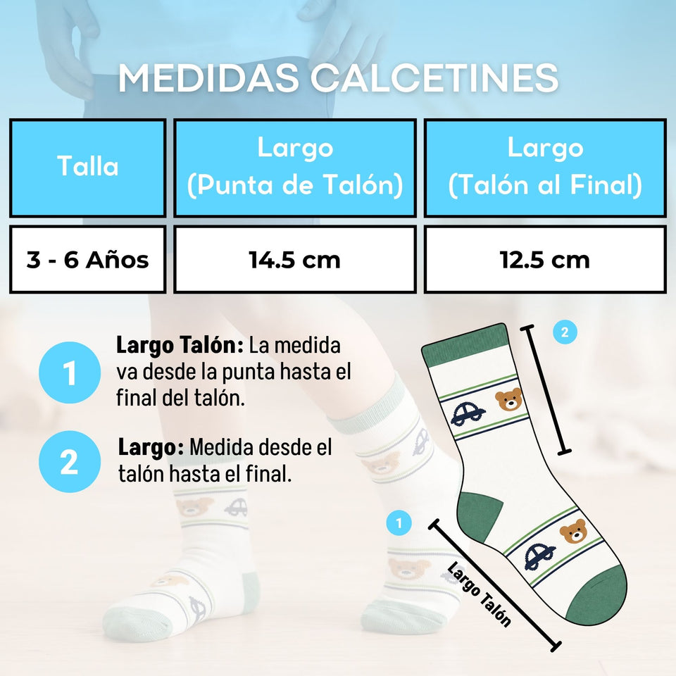 Pack 6 Pares Calcetines Toalla Niño Suaves Cálidos Invierno