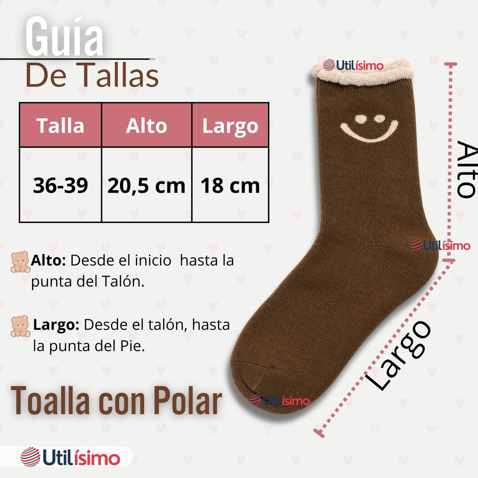 Calcetines Toalla Mujer Polar Surtidos Gruesos 1 Par