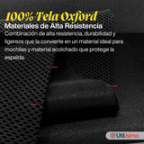 Mochila Escolar Bolso Con Estuche 43Cm Tela Oxford Niño Happy Skate
