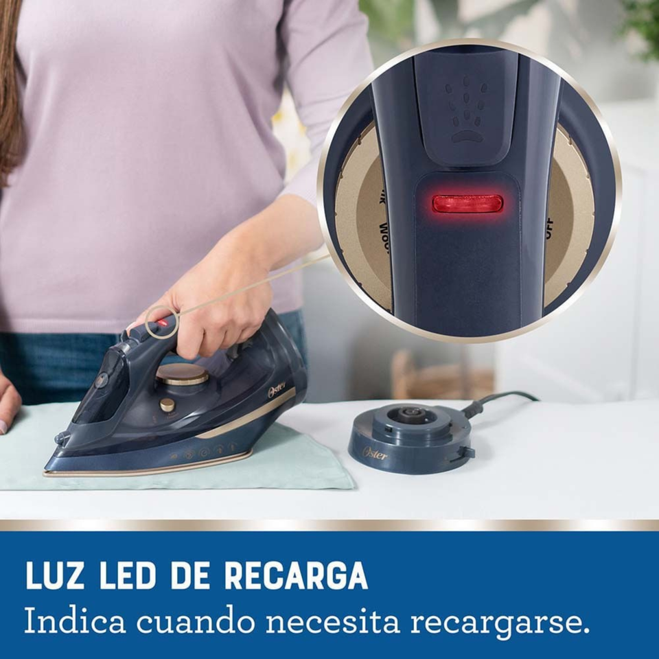 Plancha de vapor inalámbrica Oster® 2 en 1 con suela de cerámica GCSTCC5000