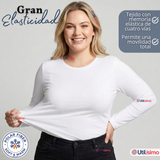 Pack 3 Camisetas Poleras Polar Primera Capa Manga Larga Colores Surtidos Mujer