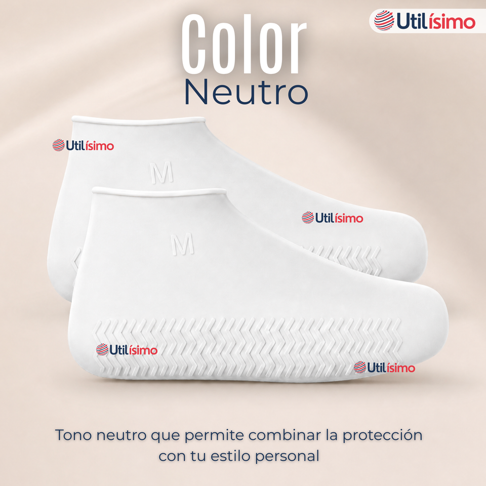 Fundas Cubre Zapatos Blanco Impermeable Surtidas Silicona Antideslizante 1 Par