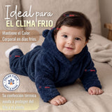 Buzo Polerón Conjunto Polar Niño Unicolor Azul