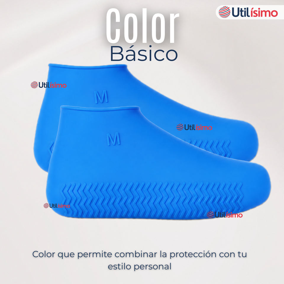 Fundas Cubre Zapatos Azul Impermeable Surtidas Silicona Antideslizante 1 par