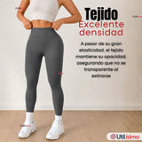 Calza Lola Polar Térmica Sin Costura Tiro Alto Elasticada Gris