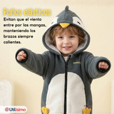 Polerón Polar Con Capucha Invierno Bebé Niño Happy Penguin