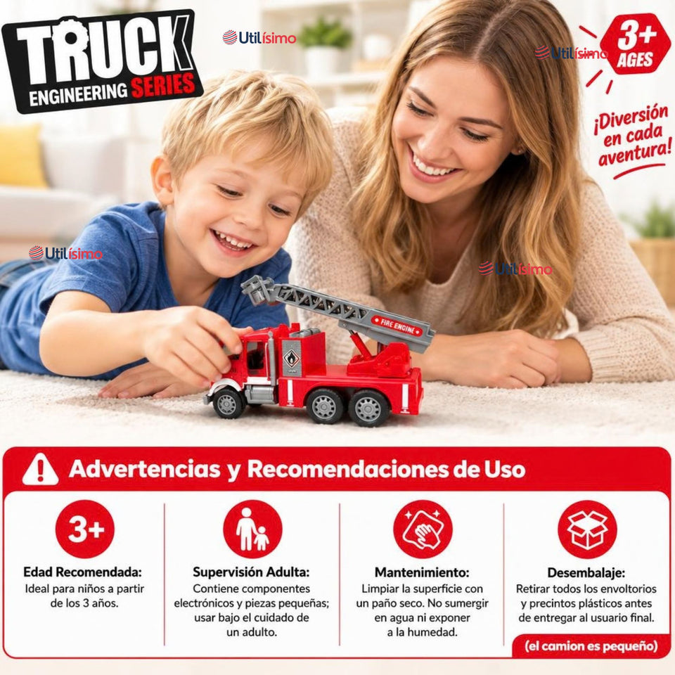 Camión Bomberos Juguete Infantil Camión De Luces y Sonidos Interactivo Niño