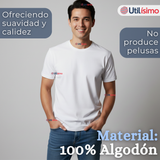 Pack 3 Camisetas Poleras 100% Algodón Básica Lisa Elástica Hombre Blanco